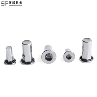 Écrou à riveter en acier inoxydable à tête plate non standard 1/4-20 avec grande bride et anneau en caoutchouc pour performance antidérapante, fabrication ODM