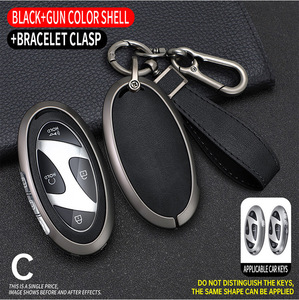 อุปกรณ์เ<span class=keywords><strong>ส</strong></span>ริมกุญแจรถยนต์ OEM ระดับหรูหรา  วั<span class=keywords><strong>ส</strong></span>ดุโลหะผสมสังกะ<span class=keywords><strong>ส</strong></span>ี  หุ้มหนัง 3 มิติ  พร้อมพวงกุญแจโลหะ  ใช้ได้กับ Ioniq Kona Grandeur ปี 2017-2019  แบบไม่ต้องใช้กุญแจ - Product Image 5