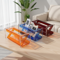 Support de télécommande en acrylique, organisateur de bureau multifonctionnel pour table basse et fournitures de bureau