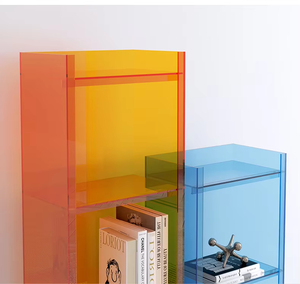 Customizable Designed <b>Plastic</b> Standing Storage Shelf Office Sets Kid Bookcase Acrylic Bookshelf - Product Image 4