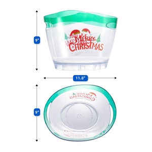 Seau à glace transparent en plastique de 5 L pour vin rouge <span class=keywords><strong>et</strong></span> bière - Emballage carton portable, design moderne pour Noël - Approvisionnement direct usine - Product Image 3