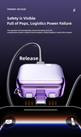 Protecteur de charge Type-C intelligent de poche avec éjection automatique, charge complète, ensemble complet avec cordon et câble de charge