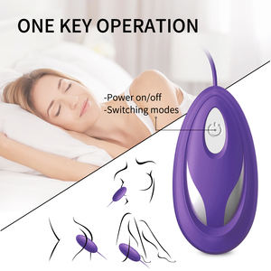 ไวเบรเตอร์สำหรับนวดช่องคลอดการสั่นสะเทือนไข่ขนาดเล็กสีม่วงอารมณ์ซักได้และควบคุมด้วยการคลิกเดียว - Product Image 2