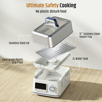 Cuiseur vapeur électrique blanc 10QT avec fonction maintien au chaud automatique, appareil de cuisine OEM ODM personnalisé
