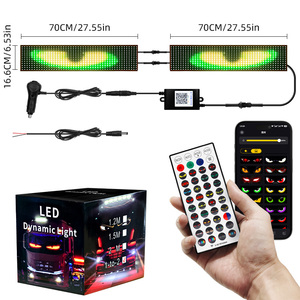 Luces LED Dinámicas para Camiones, Patrones de Ojos de Demonio, Panel LED Triangular para Parabrisas, Ojos de Demonio de 24v para Autos - Product Image 1