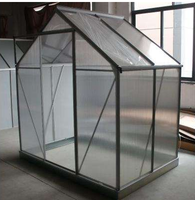 Serre en panneaux de polycarbonate 6x4 pieds avec structure en alliage d'aluminium, véranda isolée pour la culture des plantes