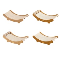 Griffoir pour chat en bois avec surface en sisal résistante à l'usure, boule en sisal, pour le repos et le jeu en intérieur, multifonctionnel