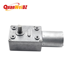 QuanWeiDZ 370 <b>Worm</b> <b>Gear</b> Motor 12V 24V DC Geared Motor High Torque Permanent Magnet Flange Mount Smart Home Use - Product Image 3