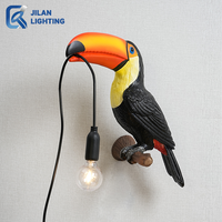 Lampes murales de décoration intérieure de haute qualité en forme d'oiseau simulé pour chambre à coucher, salon, hôtel