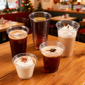 Gobelets à café transparents en plastique PET imprimés personnalisés populaires de 12 oz et 16 oz pour boissons à emporter - Product Image 2