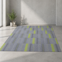 Dalles de moquette carrées à boucles, usage commercial et domestique, écologiques, en nylon rayé, lavables, amorties, antimicrobiennes, adaptées aux animaux domestiques, modernes