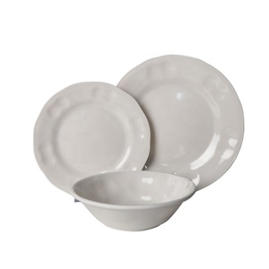 OEM barato accesorios de cocina de color blanco 3pcs de melamina clásico de la cena para <span class=keywords><strong>el</strong></span> <span class=keywords><strong>restaurante</strong></span> del hotel principalmente - Product Image 1