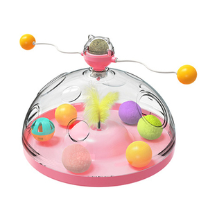 Juguete interactivo para entrenamiento de gatos, molino de viento con bola luminosa y hierba gatera - Product Image 3