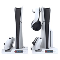 Nouvelle station de charge pour manette, ventilateur de refroidissement pour console de jeu, support pour PS5 Slim édition disque/numérique