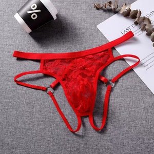 Red Lace G-<b>String</b> Panties Low-Rise Seamless Women's Underwear - Product Image 1