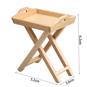 Quy Mô 1:12 Thu Nhỏ Không Sơn Phục Vụ Bảng Khay Đứng Tự Đứng Bằng Gỗ Tự Làm Đồ Chơi Cho Nhà Bếp Trang Trí Nội Thất Không Hoàn Thành Kệ - Product Image 2