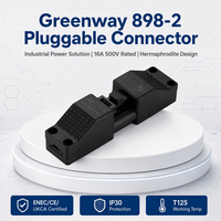 Connecteur de câble d'alimentation industriel à 2 broches, mâle-femelle, à déconnexion rapide, pour applications d'éclairage LED
