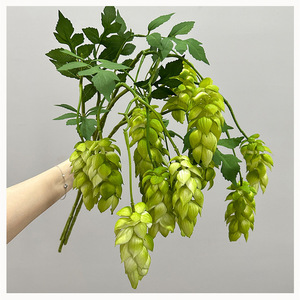 Fleurs artificielles en caoutchouc souple Meng Jie, couleur verte, pour arrangements floraux et décorations de mariage - Product Image 1