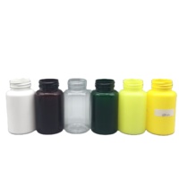 Bouteilles de médicaments en PET de 150 cc, jaunes, noires, blanches, ambre, bleues, résistantes aux enfants, imprimées à l'écran, marque BoEn, moulées par soufflage, pour pilules et capsules