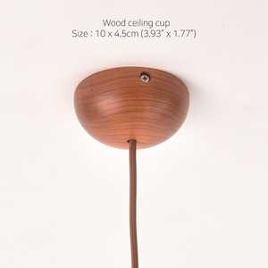 Natural Wood <b>Pendant</b> Light Modern <b>Ceiling</b> Lamp For Kitchen Dining Room Bedroom Handmade Scandinavian Wooden Lighting Fixture - Product Image 5