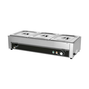 Estufa Eléctrica Comercial de Acero Inoxidable para Calentar Alimentos, 3 Recipientes, 1500W 3000W, para Restaurantes, Hoteles y Cantinas - Product Image 1