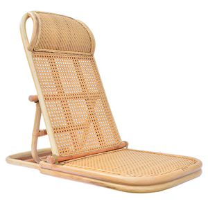 Tumbona de ratán estilo playa de <span class=keywords><strong>California</strong></span>, ergonómica, plegable y ventilada, perfecta para puestas de sol de Malibú y balcones urbanos - Product Image 1