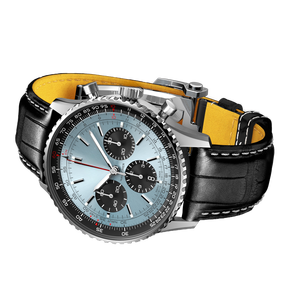 Montre mécanique à quartz en acier inoxydable à trois cadrans, règle de chronométrage, style aviation sportif, rétro et de haute qualité, pour Breitling - Product Image 4