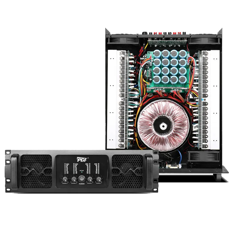 Hoge Krachtige 1100W Klasse H Circuit 3u Met 4 Kanalen Subwoofer Audio Professionele Eindversterker
