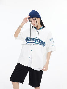 เสื้อกีฬาเบสบอลคอวีสำหรับผู้ชายผู้หญิงเสื้อสวมหัวผ้าโพลีเอสเตอร์พิมพ์ลายแบบระเหิดแห้งเร็วระบายอากาศได้ดี - Product Image 3