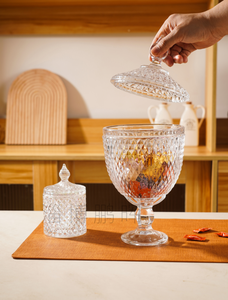 Pot à bonbons vintage exquis avec couvercle <span class=keywords><strong>Compote</strong></span> de bonbons classique de vacances - Product Image 3