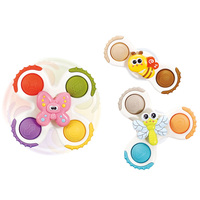 2026 Meilleure vente pour bébés : Jouet éducatif précoce à ventouse rotative, motif dessin animé, sensoriel et ludique, en forme d'insecte, pour table à manger