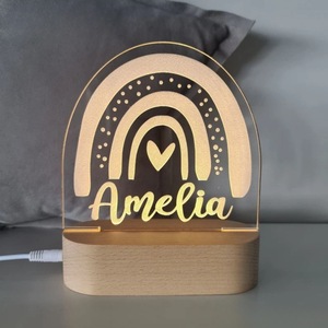 Personalized Cloud <b>Night</b> <b>Light</b> With Name Sofia Warm White <b>LED</b> USB Powered Tap Control For Kids Room Decorative Lamp - Product Image 5