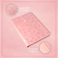 Carpeta Personalizada con Diseño de Flores en Relieve Rosa, 9 Bolsillos, 288 Fundas Protectoras para Tarjetas de 3x4, para Deportes y PTCG