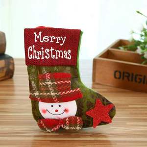 <span class=keywords><strong>Chaussette</strong></span> <span class=keywords><strong>de</strong></span> Noël TC, sac cadeau pour bonbons et chocolats, <span class=keywords><strong>chaussette</strong></span> rouge en velours brodé, décoration en <span class=keywords><strong>crochet</strong></span> tricotée <span class=keywords><strong>de</strong></span> style dessin animé - Product Image 6