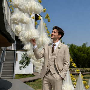Creative Modern Mesh Stage Ceiling Hanging Detachable Artificial Clouds Fabric Wedding Backdrop Curtain Decoration - Product Image 3