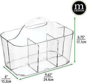 منظم تخزين حرفي بلاستيكي محمول, منظم تخزين حرفي بلاستيكي مقسم إلى سلة مع مقبض للخياطة الحرفية - Product Image 3