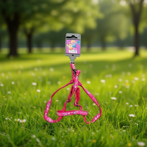 Pettorina per animali domestici 1.0 con motivo patchwork a cuccioli e erba, confortevole copertura per petto e schiena - Product Image 2