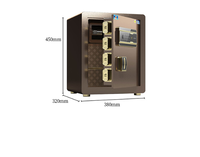Coffret de sécurité à bas prix, coffre-fort électronique à empreintes digitales en métal pour la maison, coffre-fort avec serrure à clé, coffre-fort pour argent liquide