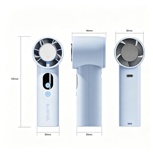 พัดลมมือถือมินิ ICE 15000RPM ความเร็วสูง -3000mAh จอแสดงผลดิจิตอลแบบชาร์จไฟได้ 152 กรัมพัดลมพกพาสำหรับการเดินทางแคมป์ปิ้งกลางแจ้ง - Product Image 2