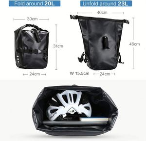 Bolsa de Bicicleta Impermeable de PVC/TPU con Logotipo Personalizado, 20L, Color Personalizado, Resistente al Agua, para Viajes y Actividades al Aire Libre - Product Image 3