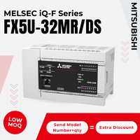 Controlador de Automatización Industrial PLC Compacto Original Mitsubishi FX5U-32MR/DS, 24V DC, 16 Entradas, 16 Salidas de Relé
