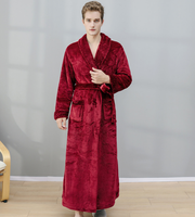 Peignoir à cordon en flanelle polaire pour hommes et femmes, Design de luxe, Super doux, personnalisé, pour la maison, le Spa, l'hôtel