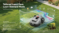 Tondeuse à gazon robotisée sans fil tout-terrain autopropulsée LOPKIN L2500 avec capacité de franchissement de pente de 30°, vision NRTK+IMU+3D, alimentée par batterie