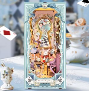 Nouvelle arrivée bricolage maison de poupée bricolage <span class=keywords><strong>livre</strong></span> Nook Design Original <span class=keywords><strong>Alice</strong></span> Tea Party journal exquis ornement 3D bricolage support cadeau parfait - Product Image 2