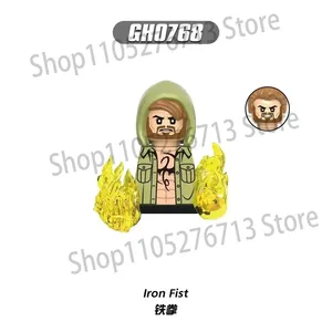 Set de Figuras de Acción Street Hero, <span class=keywords><strong>Vigilante</strong></span> Enmascarado Rojo y Artista Marcial Puño Amarillo, Bloques de Construcción DIY, Juguete de Regalo para Adultos - Product Image 4