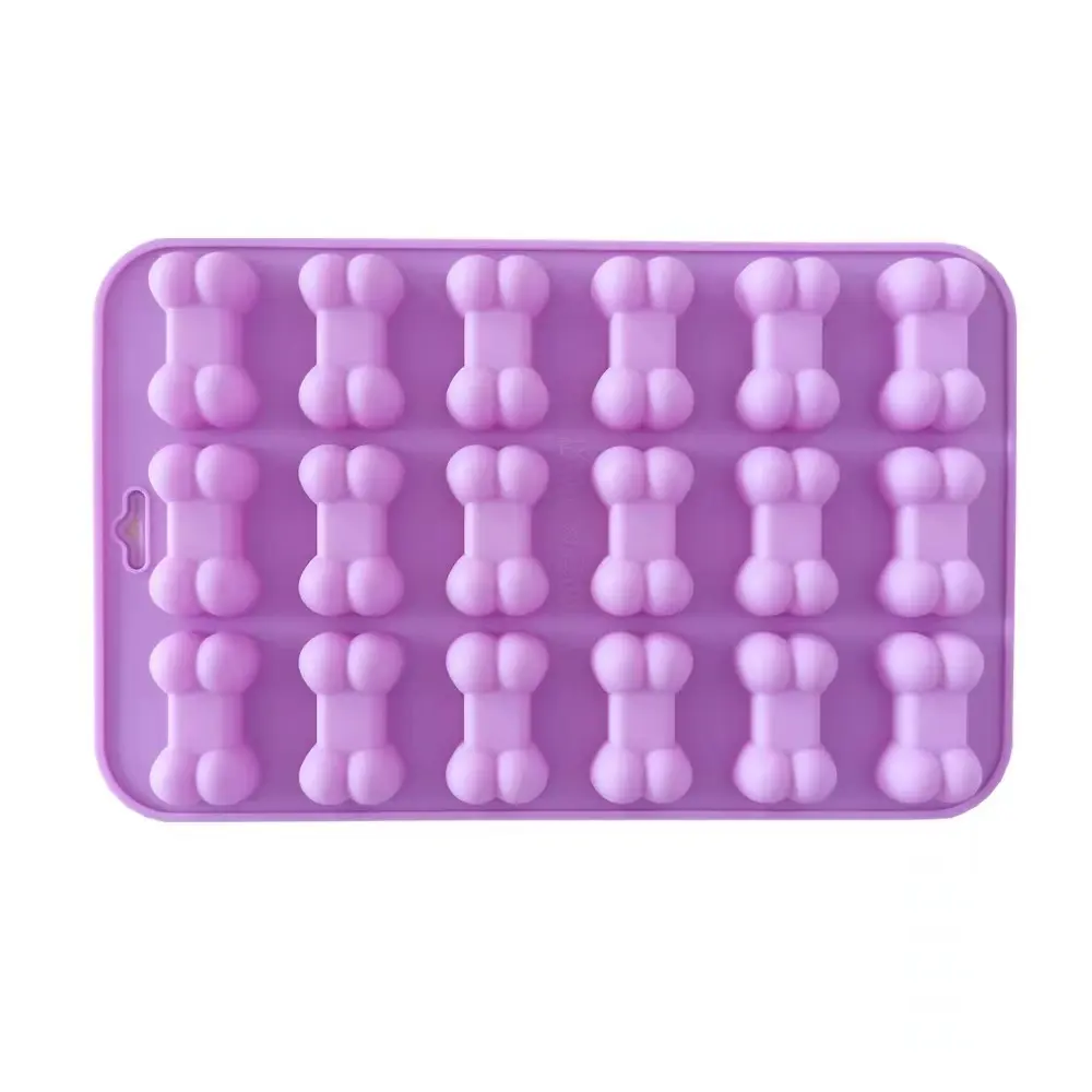 18-Cavity Silicone Cake Molds for Baking Dessert Mousse New Decorating Moulds 3D DIY Bone Shape Chocolate Biscuits Bakeware Tool