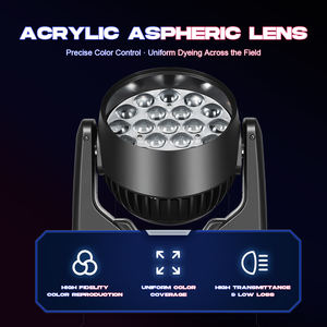 Projecteur de scène LED à tête mobile RGBW 4-en-1 DMX512 19x15W 300W 16/24 canaux avec stroboscope réglable et gradation 0-100% pour parcs à thème - Product Image 5