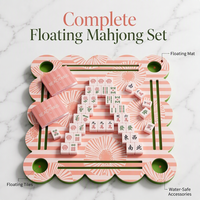 Jeu de Mahjong flottant, tuiles en mousse EVA imperméables, table de jeu portable pour piscine, plage, bateau, lac