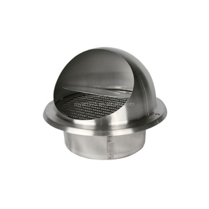 <strong>HVAC</strong> <strong>Tools</strong> Half Face Round Stainless Steel <strong>HVAC</strong> Ventilation Wall Mounted Duct Air Conditioning Insects Prevent Vent Cap - Product Image 1