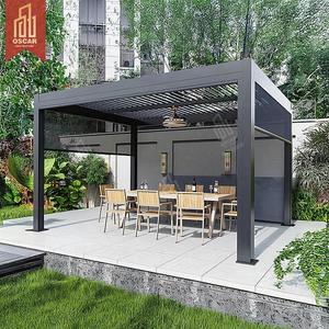 3X3 3X4 4X4 6X4M Pérgola con persianas de aluminio bioclimático para exteriores Villa Casa modular prefabricada barata Jardín Patio trasero Pérgola - Product Image 1